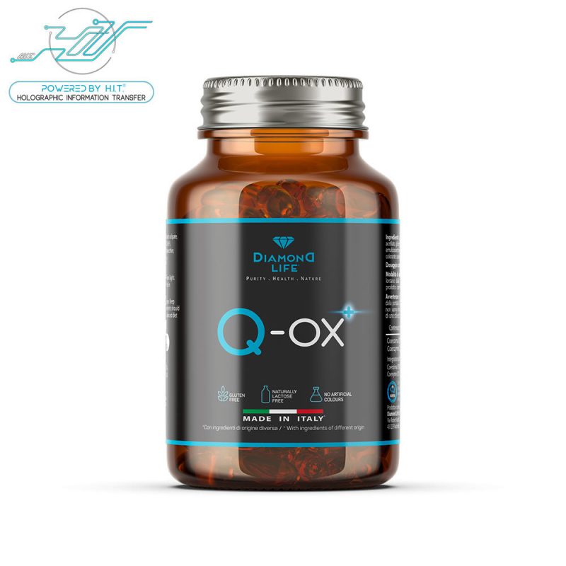 Q-OX | Q10 Ubichinolo Kaneka Bio Potenziato Powered by HIT | Biologicamente Attivo e 8 Volte Più Biodisponibile | Coenzima Q10 | 30 Softgel