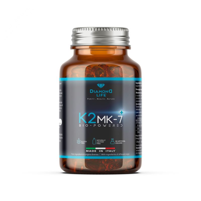 K2MK-7 + Bio-Powered – Vitamina K2 Potenziata per Ossa Forti e Salute Ottimale - 30 Capsule